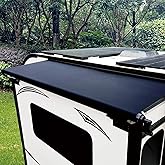 SHADEPLUS RV Slide Out Awning Kit - Modular Camper Slide Topper for 5th Wheels, Travel Trailers and Motorhomes - Black, 7'3''
