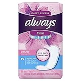 Always Thin Daily Liners, 60 Count, Clean