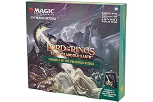 MAGIC THE GATHERING Magic: The Gathering The Lord of The Rings: Tales of Middle-Earth Scene Box - Gandalf in Pelennor Fields (6 Scene Cards, 6 Art Cards, 3 Set Boosters + Display Easel)
