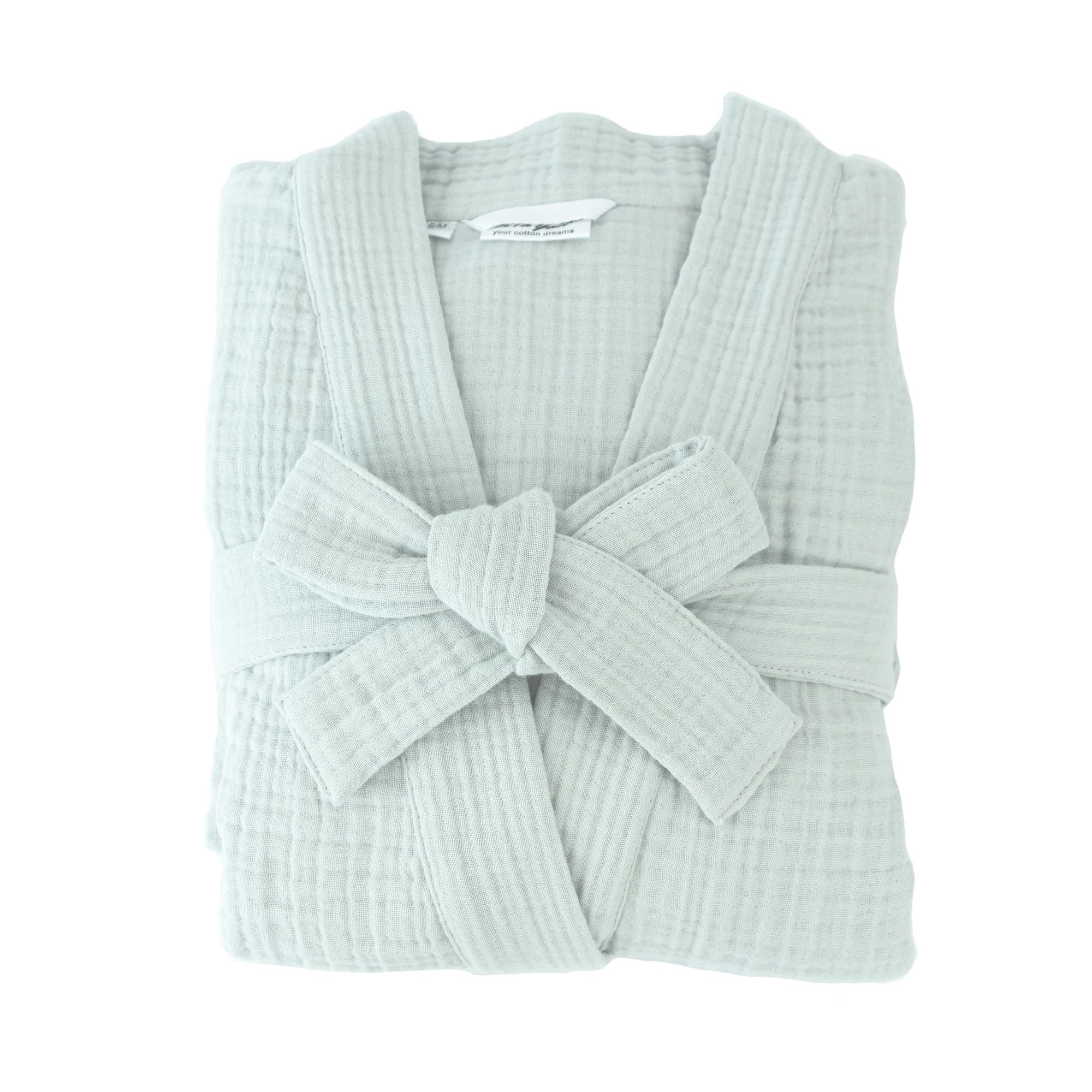 Photo 1 of ViTaYan Cloud Cotton Robe Unisex Women’s Men’s Kimono Bathrobe Turkish 100% Cotton Soft Dressing Gown