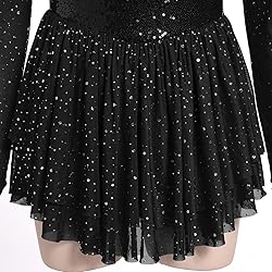 AFAVOM Sequin Figure Skating Dress for Women Girls