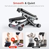 Sunny Health Fitness Mini Stepper with Resistance Bands LCD Monitor view 4