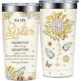 Loecuxe Sister Christmas Birthday Gifts from Sister - Sister Tumbler 20 oz | Mothers Day, Christmas, Valentines Day Gifts for Sister - You are My Sunshine Sister Tumbler 20 oz