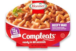 HORMEL COMPLEATS Beefy Mac & Cheese Microwave Tray, 7.5 Ounces (Pack of 7)