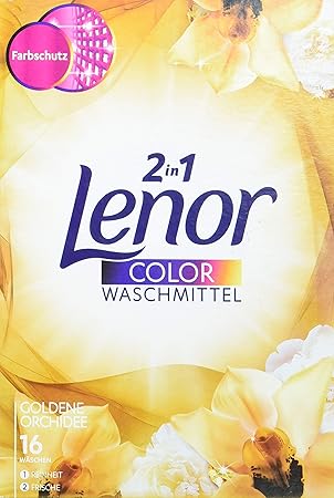 Lenor Colorwaschmittel Pulver Goldene Orchidee  - 16 Waschladungen
