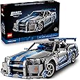 LEGO Technic 2 Fast 2 Furious Nissan Skyline GT-R (R34) Car - DIY Kit and Building Set for Adults - Collectible Model Street