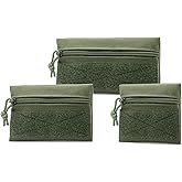 Qavctw 3 Pcs Tactical Admin Pouch with Hook and Loop Storage Bags - Hanging Pouches for Backpack Accessories