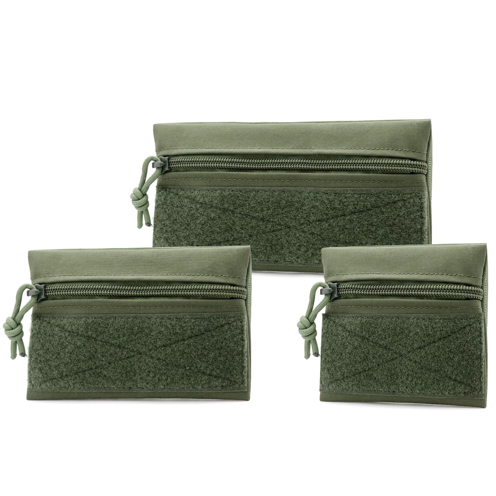 Qavctw 3 Pcs Tactical Admin Pouch with Hook and Loop Storage Bags - Hanging Pouches for Backpack Accessories for Backpack Accessories, Hanging Pouches, with Hook and Loop