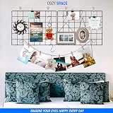 LOYONAL Wire Wall Grid Panel Clips Black 2 Pcs Photo Display Memo Board view 7