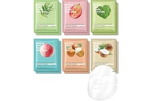 Face Masks Skincare Kit,12 Pack Variety Moisturizing Face Sheet Masks, Hydrating Calming Brightening Face Masks for All Skin 