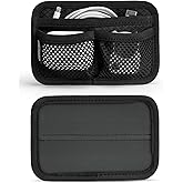 TACTICAL_GEEK TCM3 Mini EDC Organizer Board, Backpack Accessories with Open Pocket & Mesh Pocket, Utility Admin Bag Insert Panel Hook and Loop Modular Organizer for Daily Carry(Black)