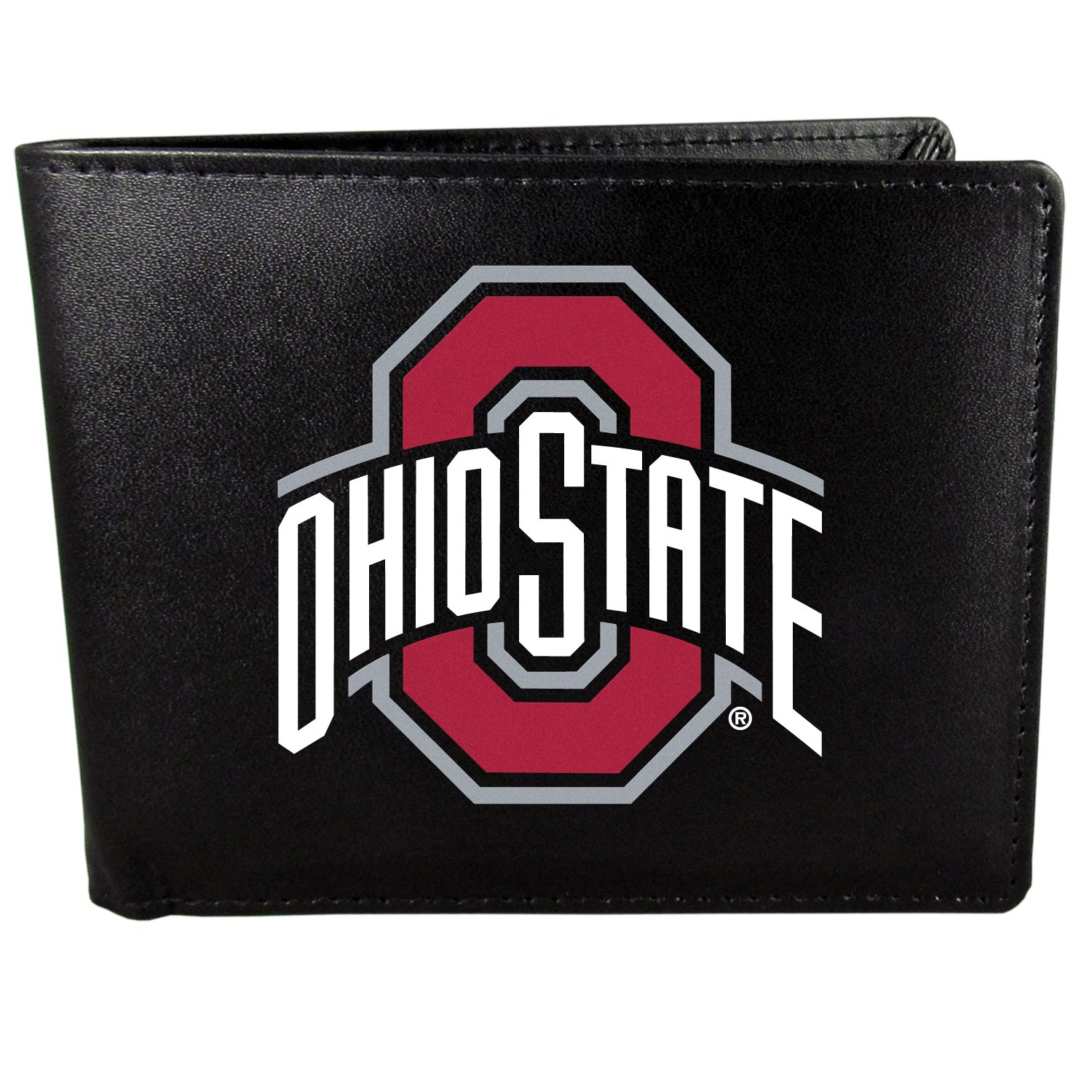 Siskiyou NCAA Sports Mens Ohio State Buckeyes Bi-fold Wallet Large Logo One Size Black
