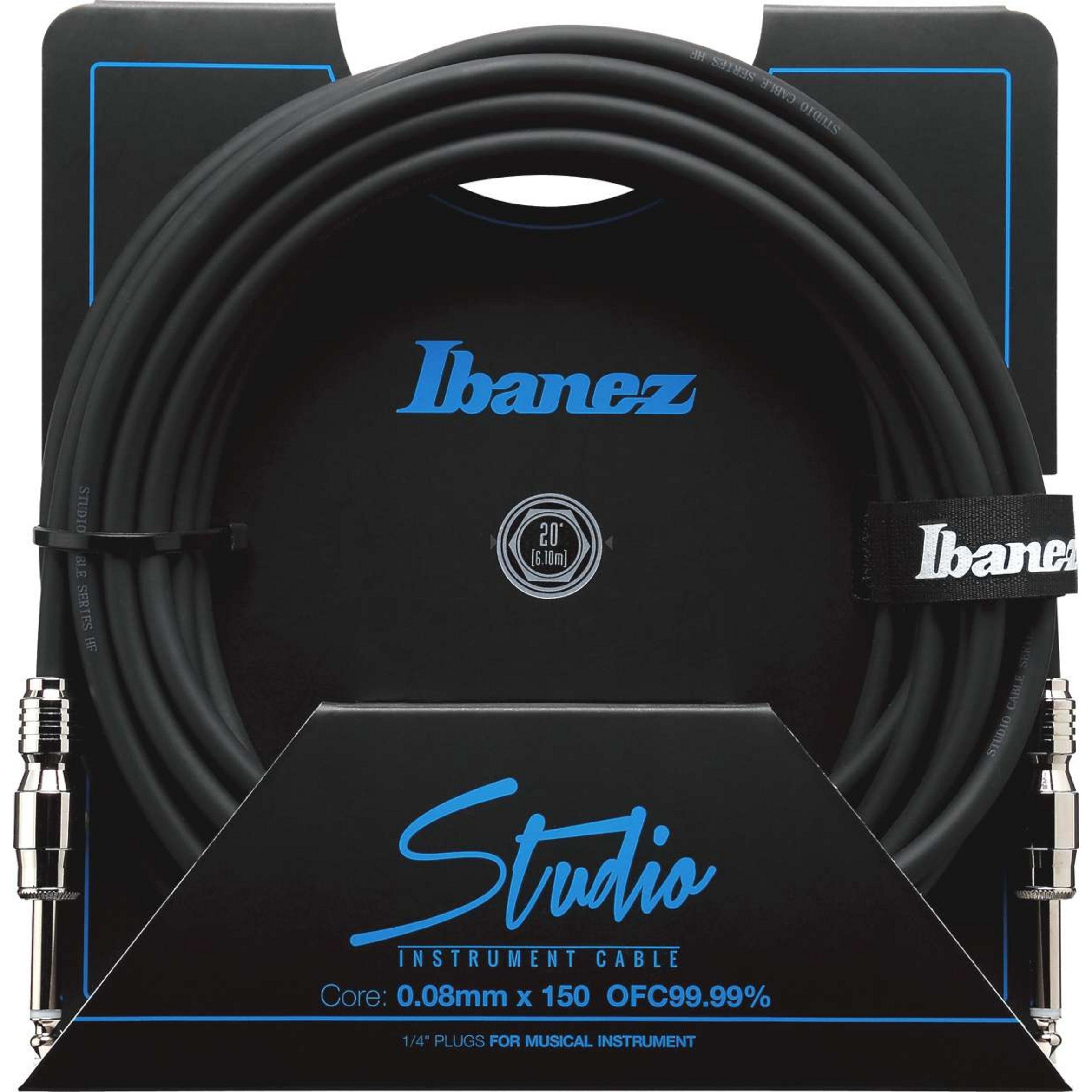 Ibanez HF20 20 ft 2 Straight Plugs Studio Instrument Cable