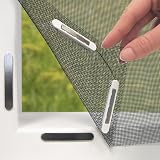 EASYmaxx Fly Screen for Windows with Magnetic Click System Black 150x130 cm