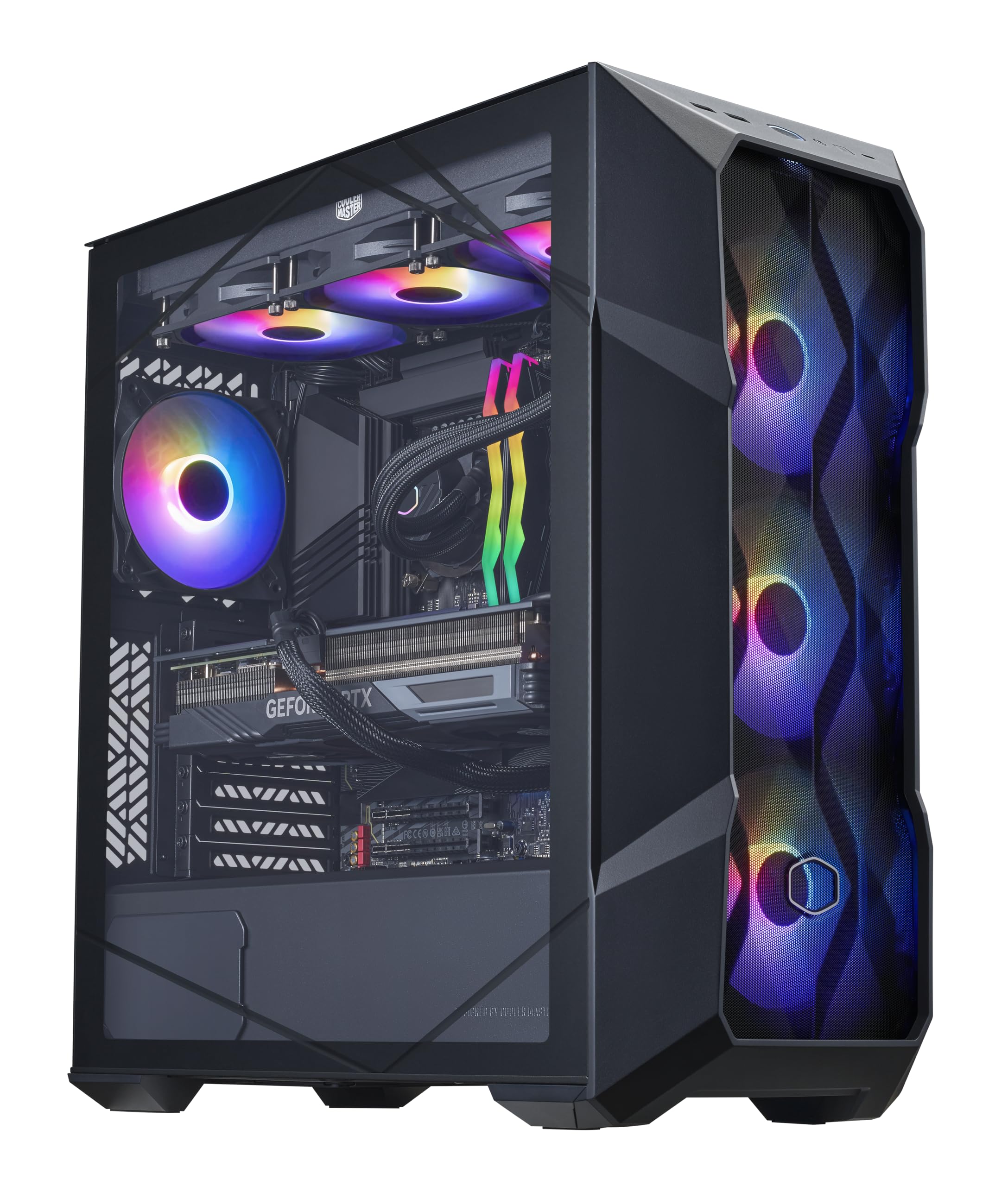 Cooler Master TD5 Pro Gaming PC – AMD RYZEN 7 9800X3D, NVIDIA GeForce RTX 5080 16GB, 32GB DDR5 6000MHz, 2TB Gen4 M.2, Windows 11, MWE Gold 850 V3 PSU, ATX Desktop PC