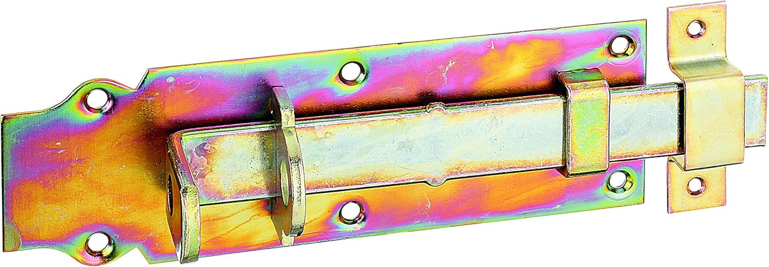 Lock Bolt with Flat Handle - Horizontal Locking, 116798, Hot-dip (Yellow) Galvanised Surface, 200 x 64 mm