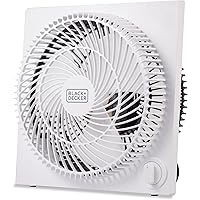 Black & Decker 9 in. Frameless Tabletop Box Fan, White