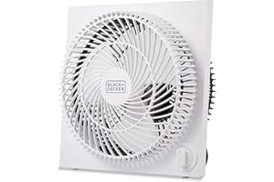 Black & Decker 9 in. Frameless Tabletop Box Fan, White