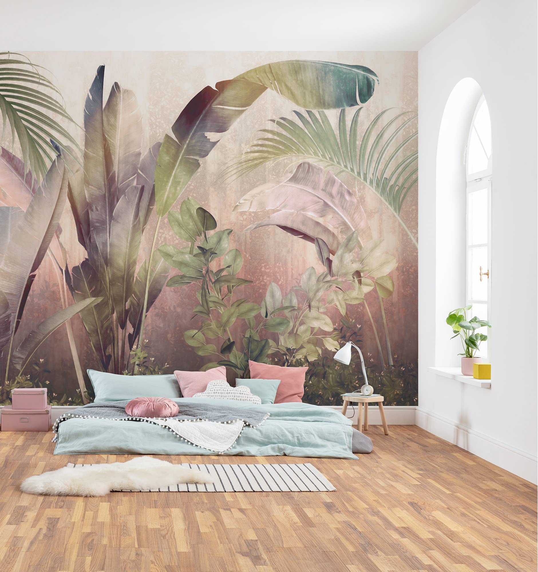 Komar Non-Woven Photo Wallpaper - Rainforest Mist - Size 350 x 250 cm, Width 50 cm - Wallpaper for Bedroom, Living Room