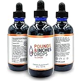 Pounds and Inches Weight Management Drops, Liquid Supplement for Women and Men, Diet-Pill Alternative with Delicious Blueberry Flavor