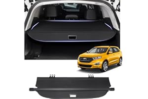 Fannyc Cargo Cover Fit for Ford Edge 2015 2016 2017 2018 2019 2020 2021 2022 2023 2024 Accessories,Retractable Rear Trunk Cover Luggage Security Shield Shade Cover