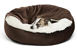 Best Friends by Sheri Cozy Cuddler Ilan Microfiber Hooded Blanket Cat and Dog Bed in Dark Chocolate 23"x23"