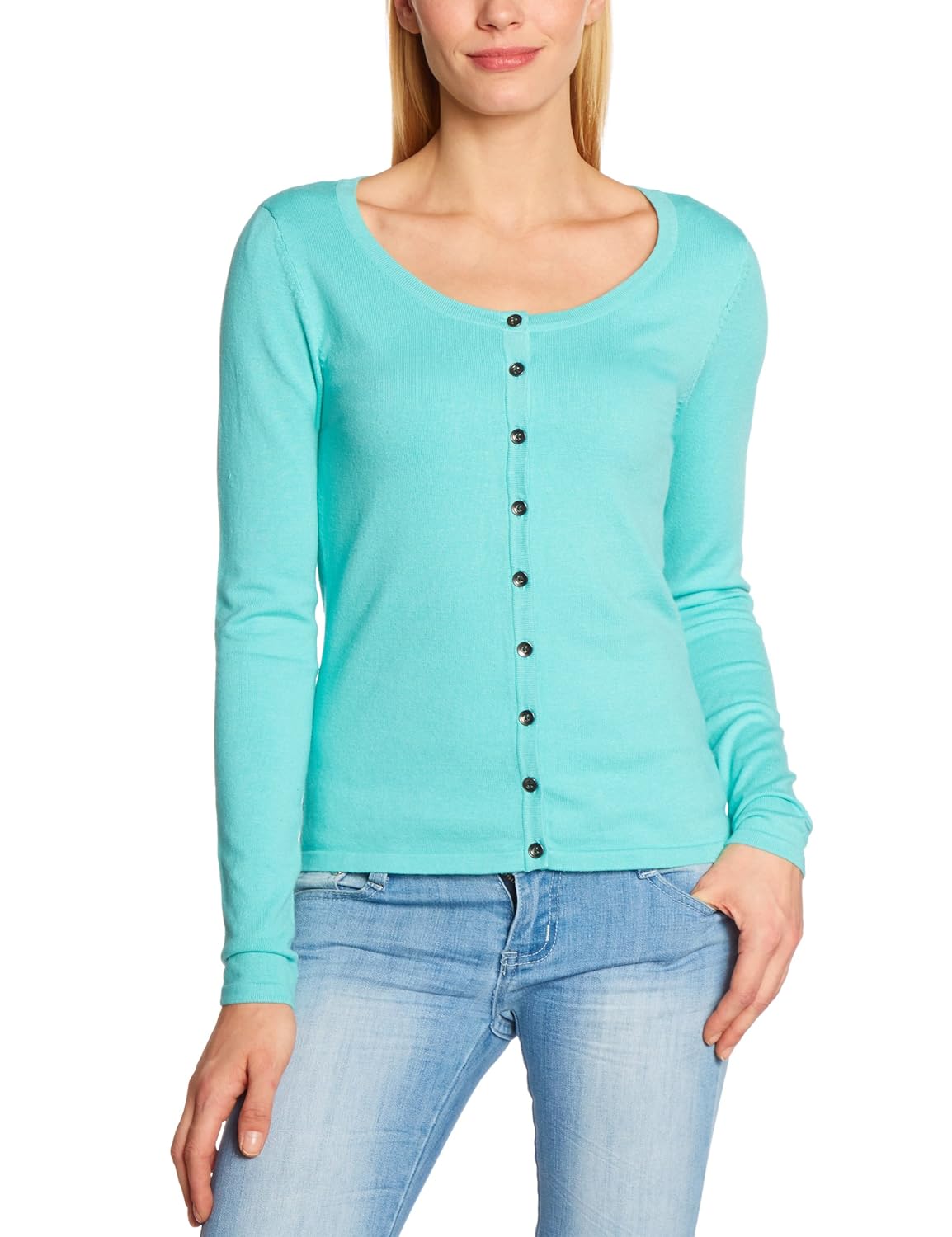 Only Women's Casual Cardigan (_5711647427864_Turquoise Medium_XXLarge