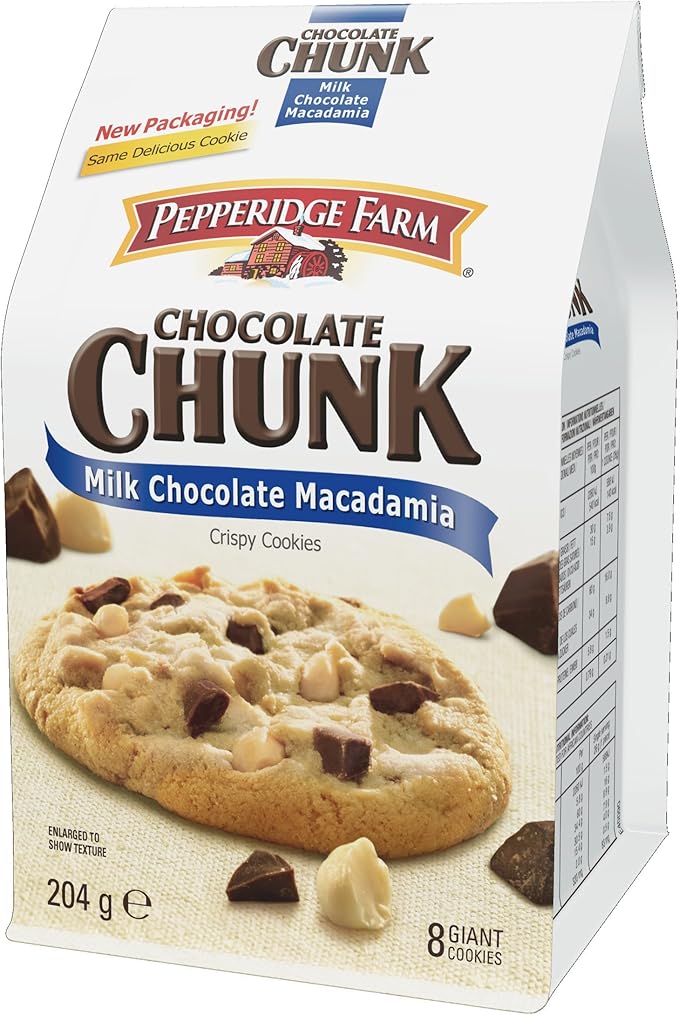 Pepperidge Farm Milk Chocolate Chunk Macadamia Crispy Cookies, 204 g