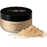 Aesthetica Banana Loose Setting Powder - Flash Friendly Superior Matte Finish Highlighter & Finishing Powder - Includes Velour Puff