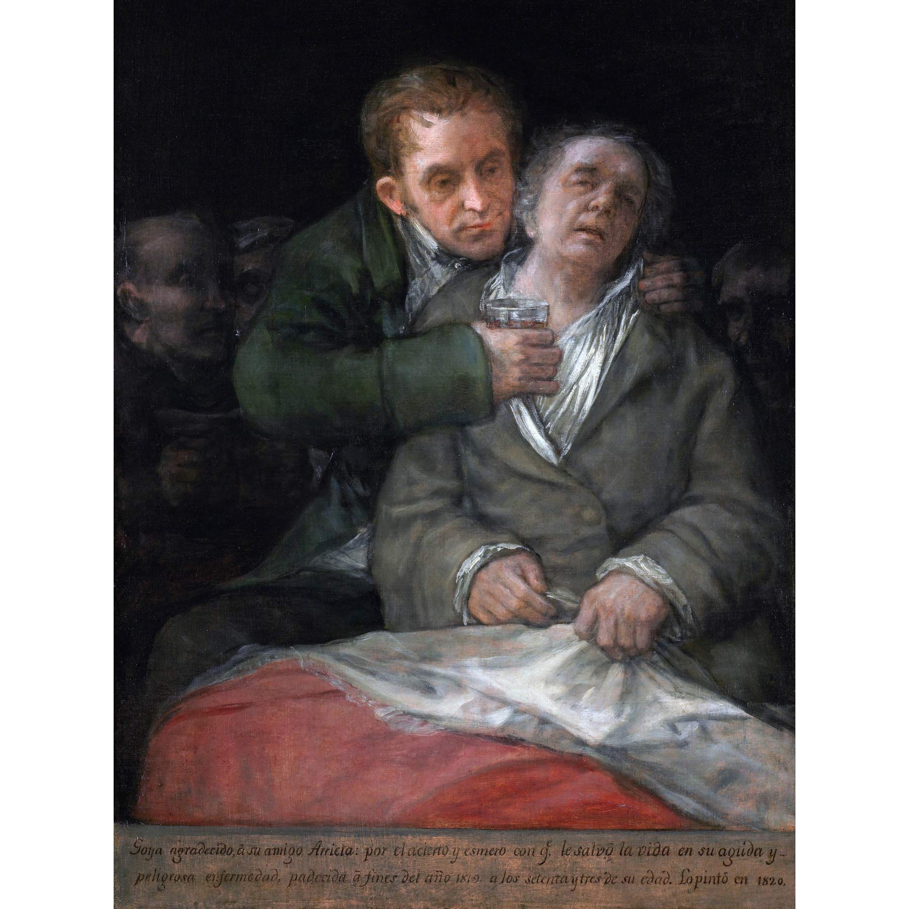 Francisco De Goya Self Portrait With Dr Arrieta Large Art Print Poster Wall Decor Premium Mural