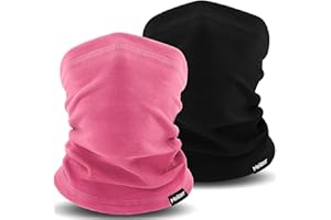 Meilzer Kids Neck Gaiter Warmer Winter - Protective Face Covering Scarf for Boys & Girls Fleece Windproof Suitable for Skiing