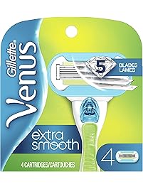 Gillette Venus Extra Smooth Women's Razor Blade (Venus Embrace) - 4 Refills (Pack May Vary)