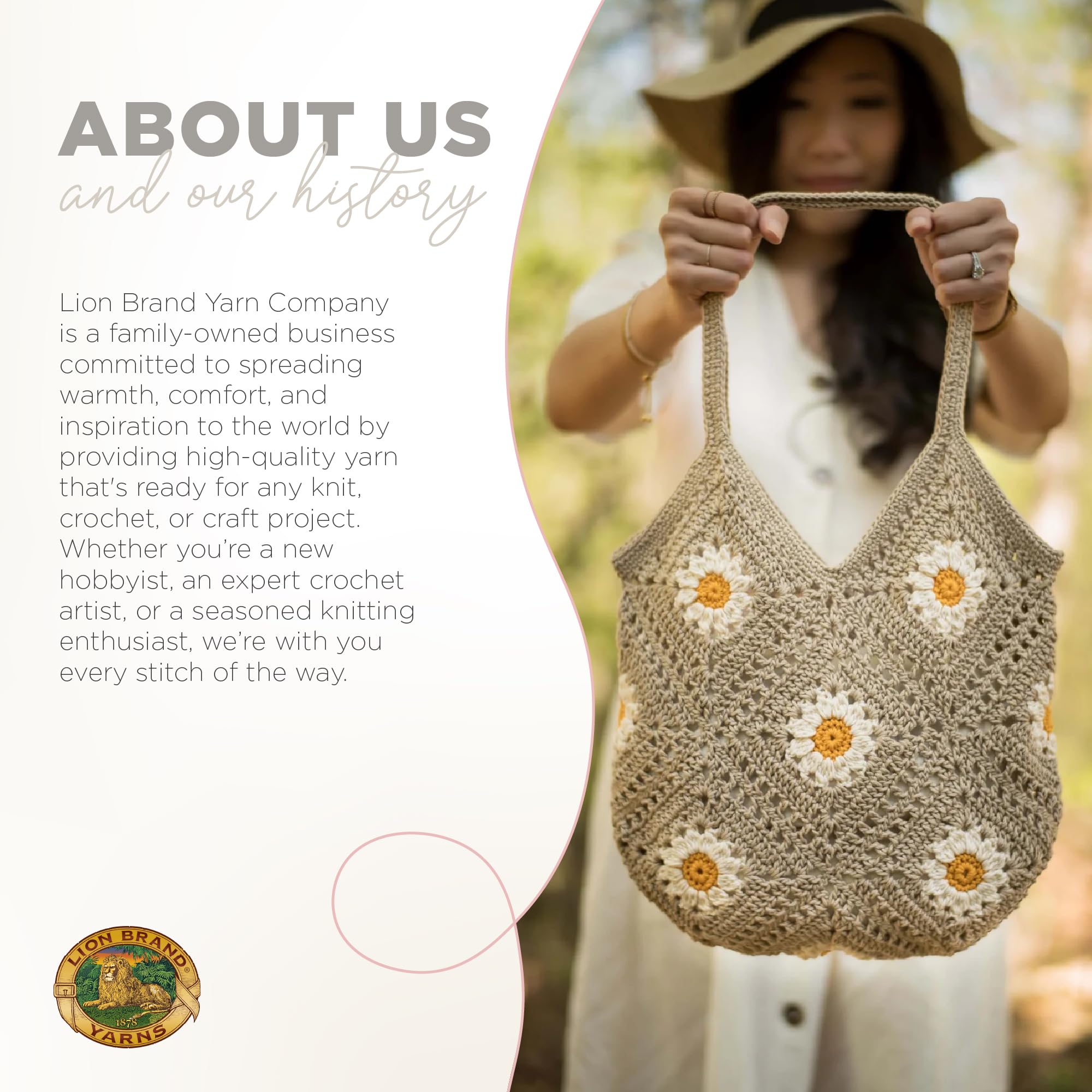 Lion Brand Yarn Lightweight 24/7 Cotton Yarn for Knitting, Crocheting, and Crafts, Ecru, 1 Pack