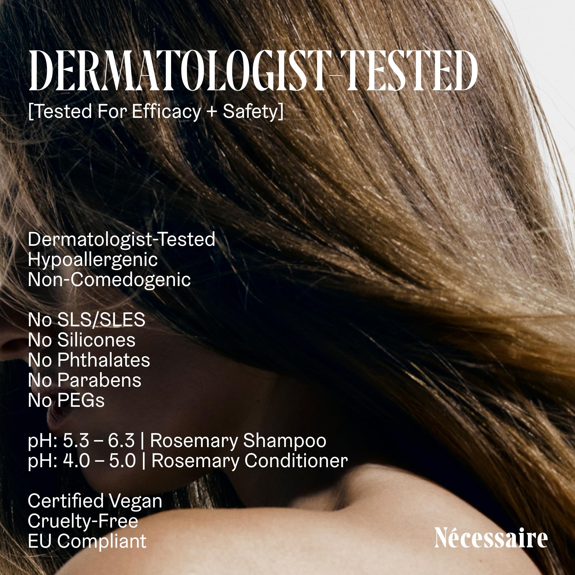 Nécessaire Rosemary Hair Duo | Multi-Protein Strengthening Shampoo + Conditioner For Thinning Hair. For Women + Men. Good For All Hair Types/Textures. Free Of Sulfates. Color-Safe. 250 ml / 8.4 oz