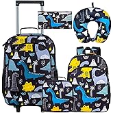 Kids Suitcase with Wheels for Girls and Boys, Rolling Carry on Luggage for Toddler Children