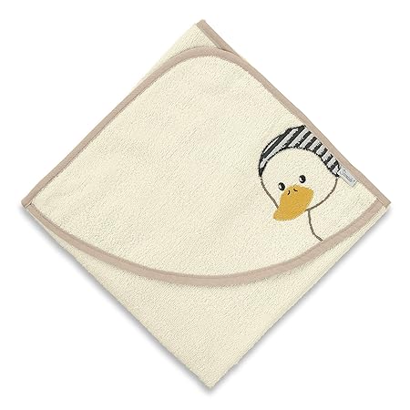 Sterntaler Kapuzen-Badetuch Edda, Alter: ab 0 Monate, 100 x 100 cm, Crème