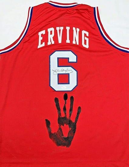 dr j signed basketball