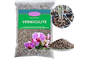 RURTSVA Natural Coarse Vermiculite 5QT for Plants Organic Occurring Mineral Potting Mix Grow Medium for Potted Plants, Hydroponics, Terrariums, Orchids, Mushroom Growing Or Reptile Habitats