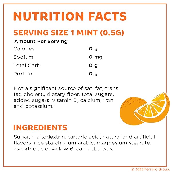 TIC TAC BULK ORANGE REFILL BAG, ON-THE-GO POCKET-SIZED MINTS, INCLUDES EMPTY REFILLABLE PACK, 17.2 OZ