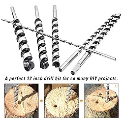 NICAVKIT 6Pcs 12-Inch Long Auger Drill Bit Set for