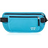 Travel Money Belt - Slim Passport Holder Travel Wallet with RFID Blocking Travel Pouch Undercover Fanny Pack for Women Men