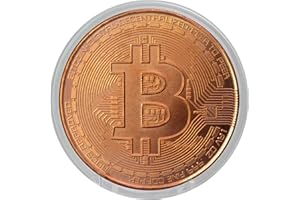 Bitcoin 1 oz Pure Copper Collectible Coin - Ideal Gift for Crypto Investors & Tech Enthusiasts in Protective Capsule - COA by Heavenly Metals