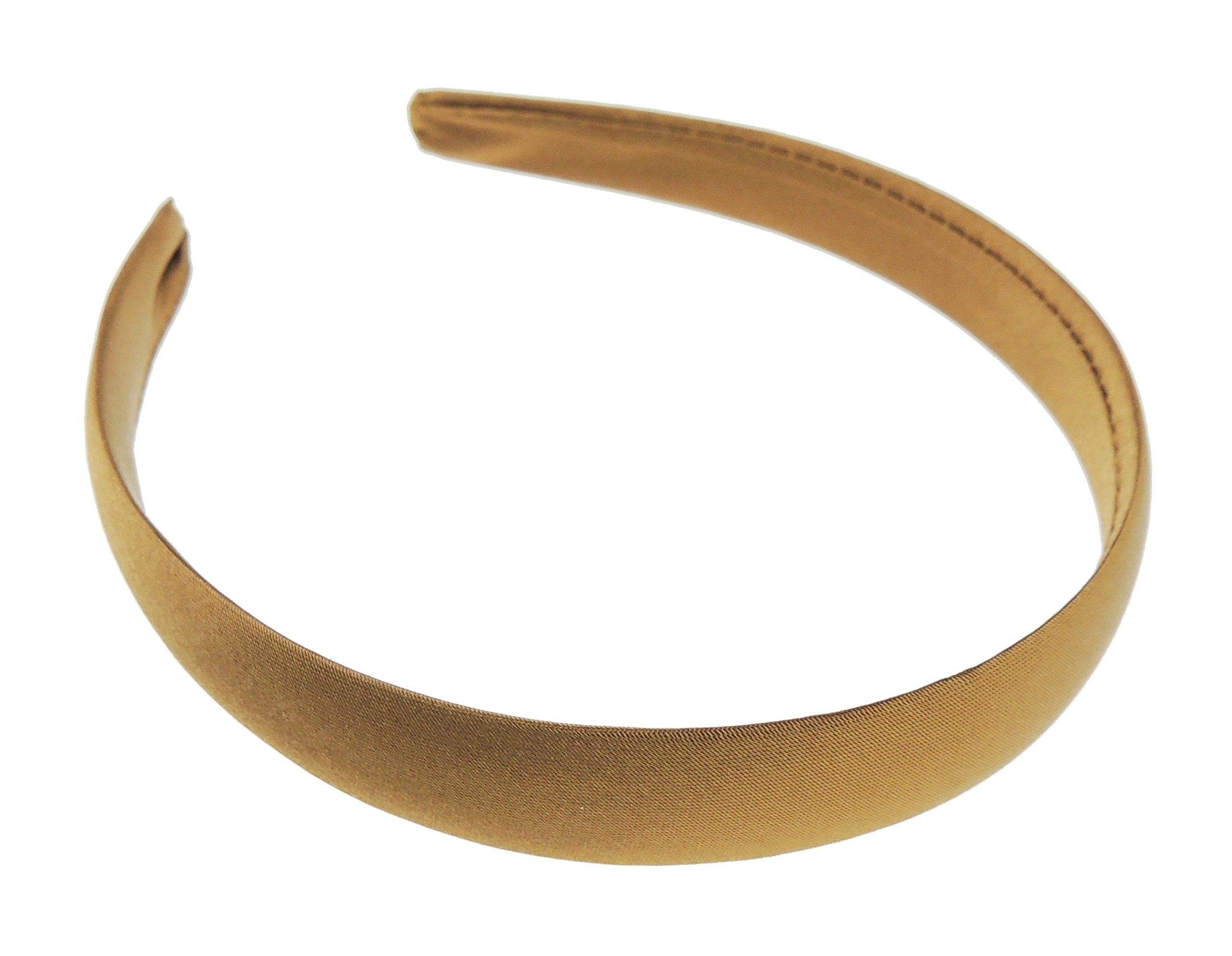 GIRLS School Uniform Birthday Party Wedding Flower Girl Special Occasion Hair Accessories Plain Satin 2cm Short Long Hair Headband Alice Band Hairband (latte, 2cm)