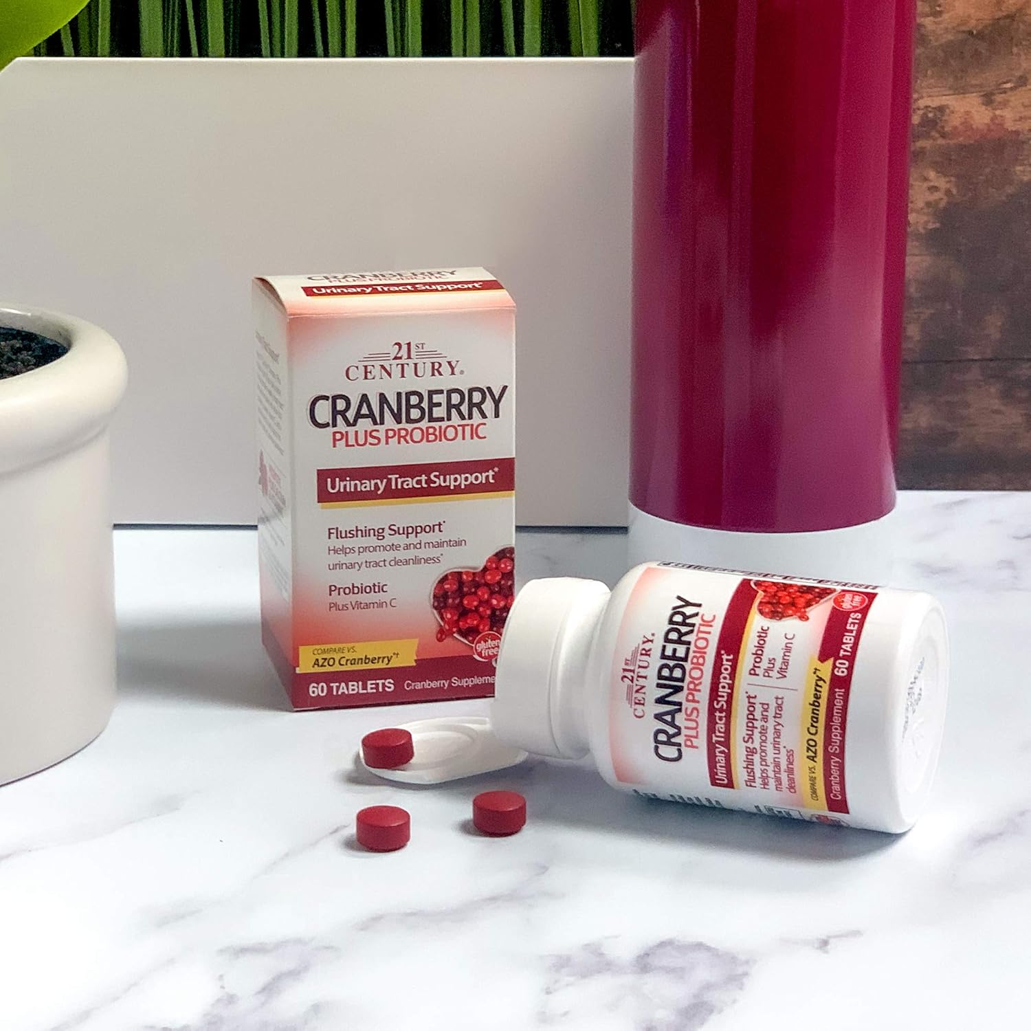 21st Century Cranberry Plus Probiotic Tablets, 60 Count: Health & Personal Care