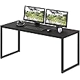 SHW Mission 48-Inch Home Office Computer Desk, 121 x 60 cm, Black