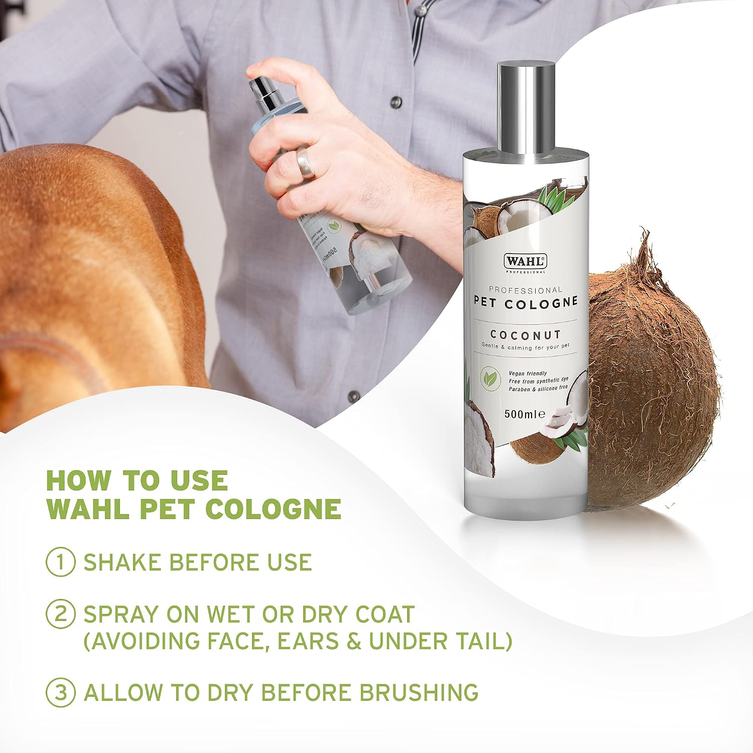 Wahl Dog Perfume Spray, Pets Cologne, Grooming Pets At Home, Free of Sulphates, Parabens, Alcohol, Vegan Friendly - Image 5