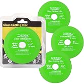 ZORUNNA 3Pcs 4-1/2" Glass Cutting Disc, 4.5In Glass Blade for Angle Grinder | Clean Cuts with Less Chipping, Smooth Cutting for Porcelain Ceramic Granite Tile Marble, Less-Wobble Core, Wet/Dry Cuts