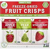 Nature’s Turn Freeze-Dried Fruit Crisps –Healthy, Gluten-Free,Crispy & Delicious, Plant-Based Snack,Ideal for Cereal, Smoothies,School Lunches,& On-the-Go,Lunchbox Snack Variety Bags of 15 (0.35 oz Each)
