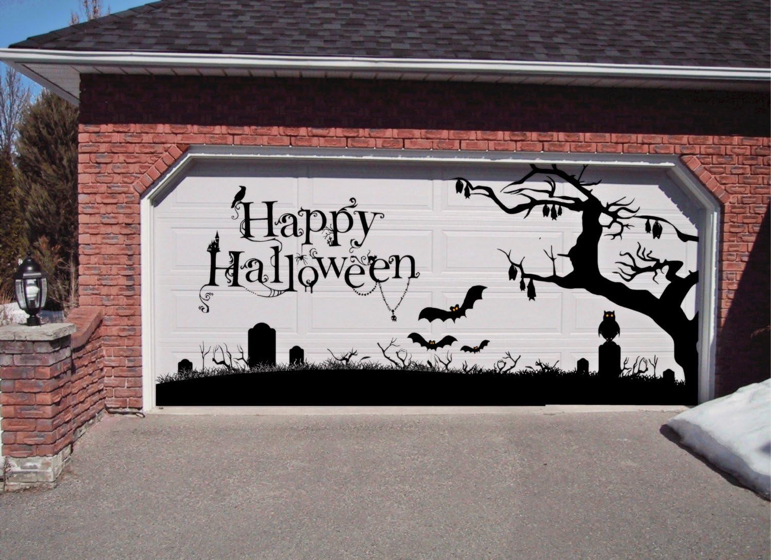 BHD Vinyls Happy Halloween Garage Door Decoration Holiday Xtra Large
