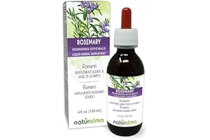 Naturalma Rosemary (Rosmarinus officinalis) Leaf Alcohol-Free Tincture - 4 fl oz Liquid Extract in Drops - Herbal Supplement - Vegan